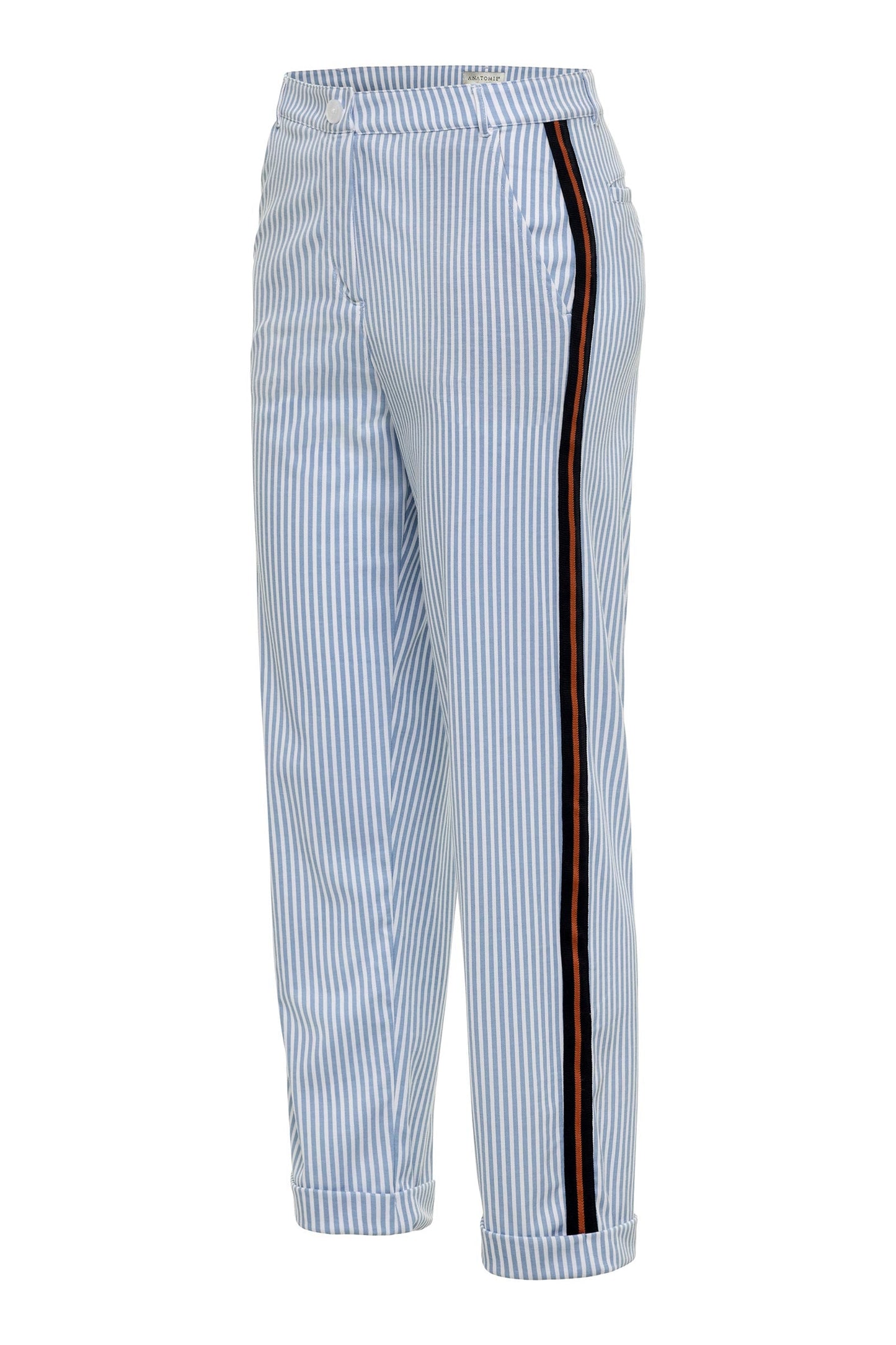 Tate Striped Pique Straight Leg Pant