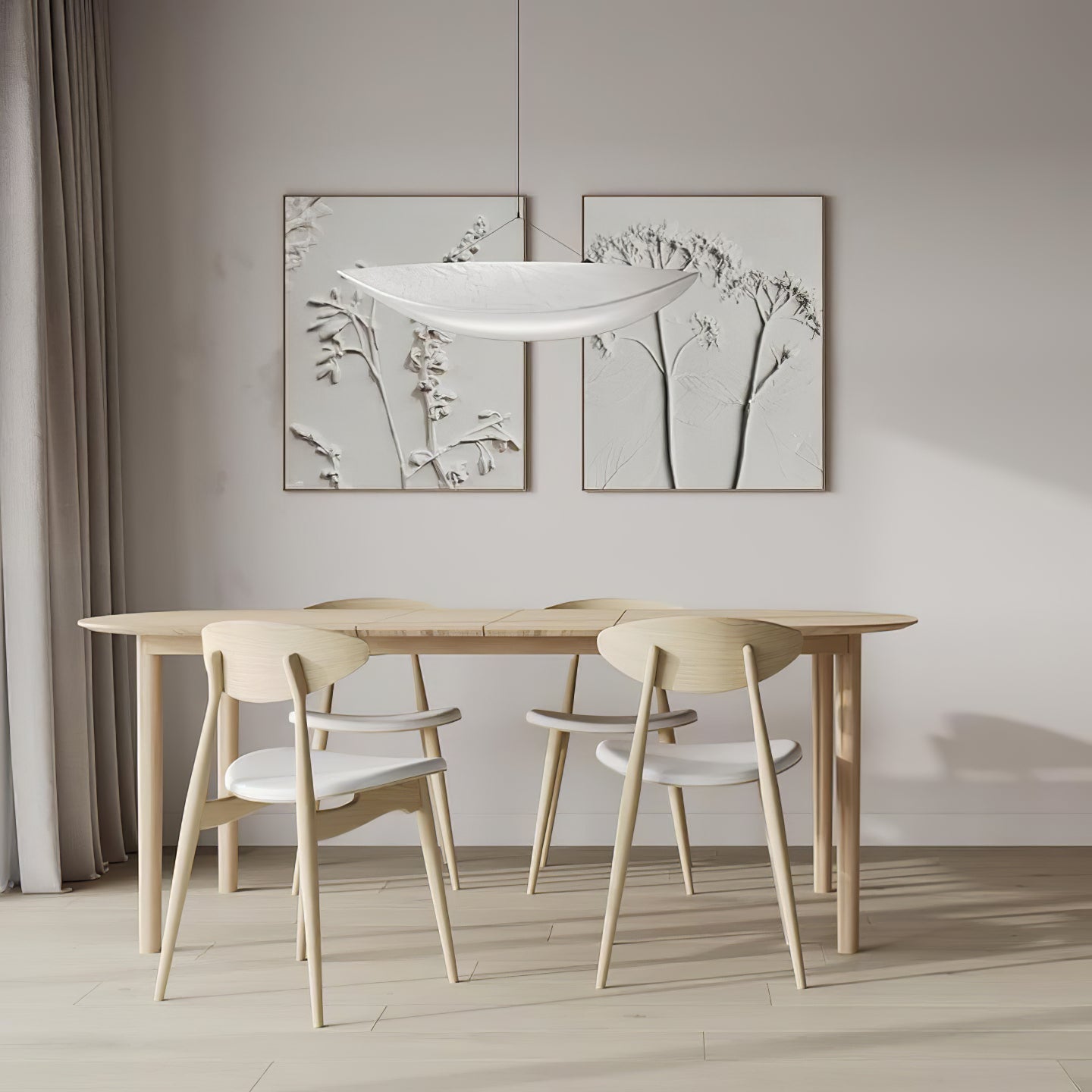 Minimalist Soft Shade Pendant Lights With Diffused Glow
