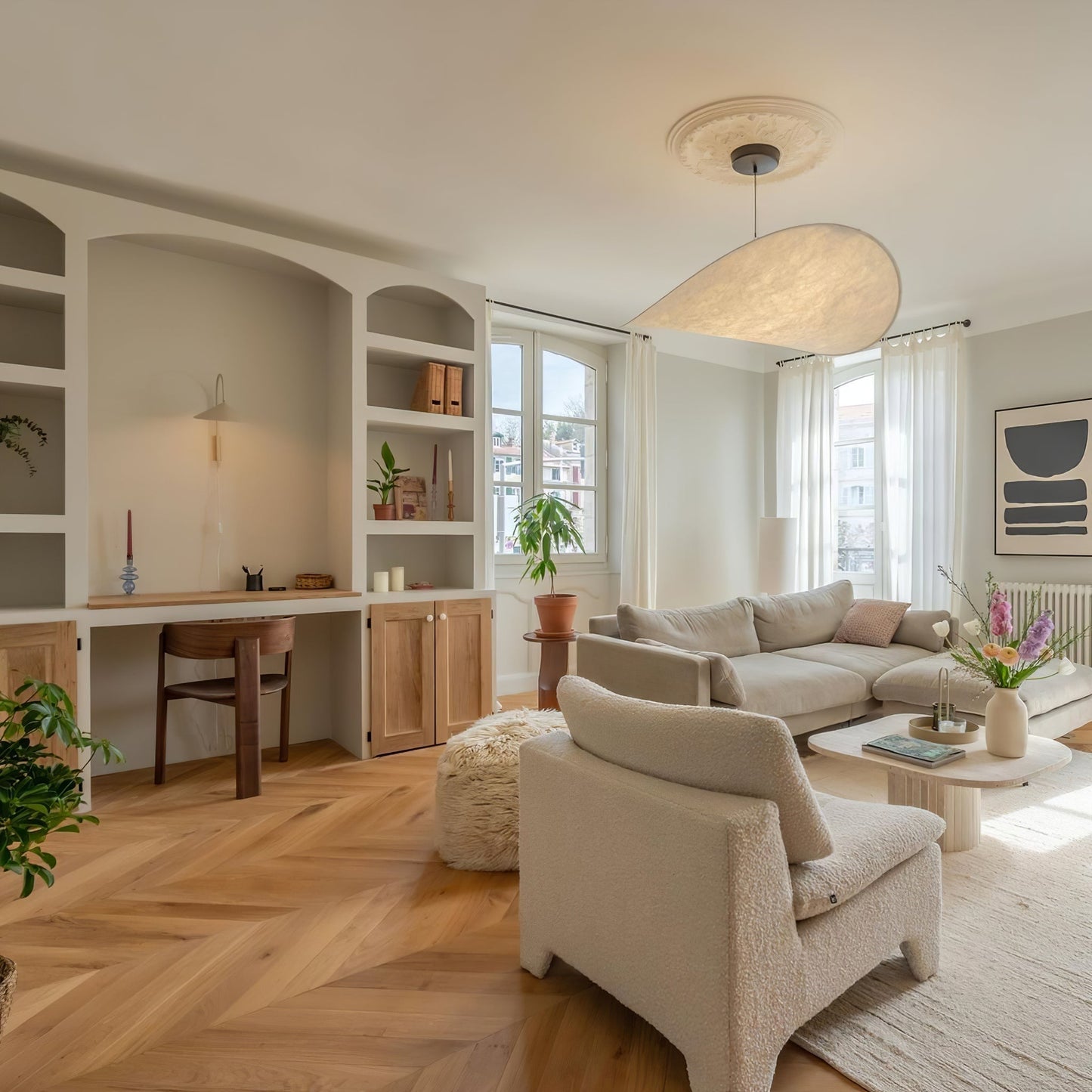 Minimalist Soft Shade Pendant Lights With Diffused Glow