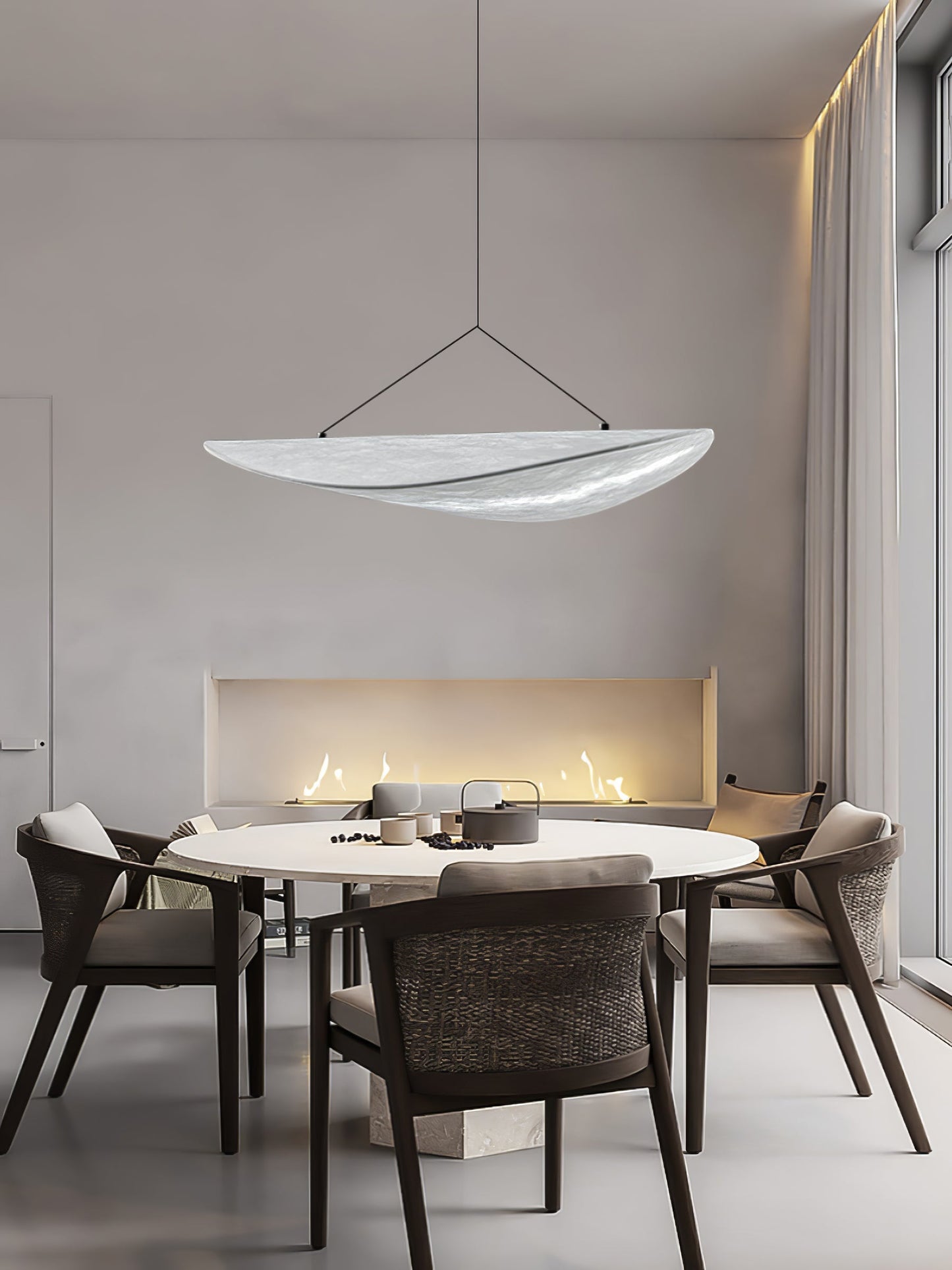 Minimalist Soft Shade Pendant Lights With Diffused Glow