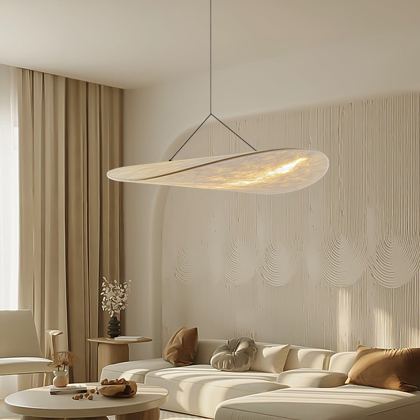 Minimalist Soft Shade Pendant Lights With Diffused Glow