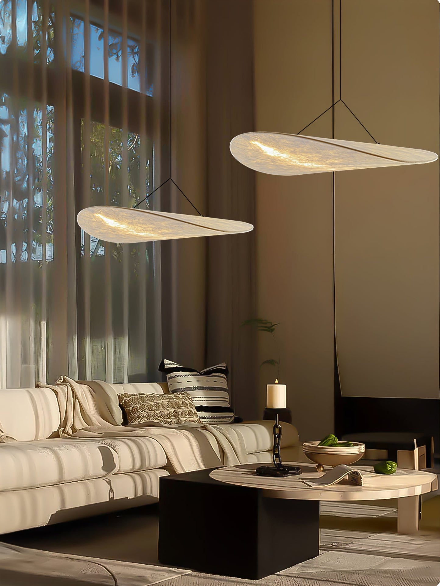 Minimalist Soft Shade Pendant Lights With Diffused Glow