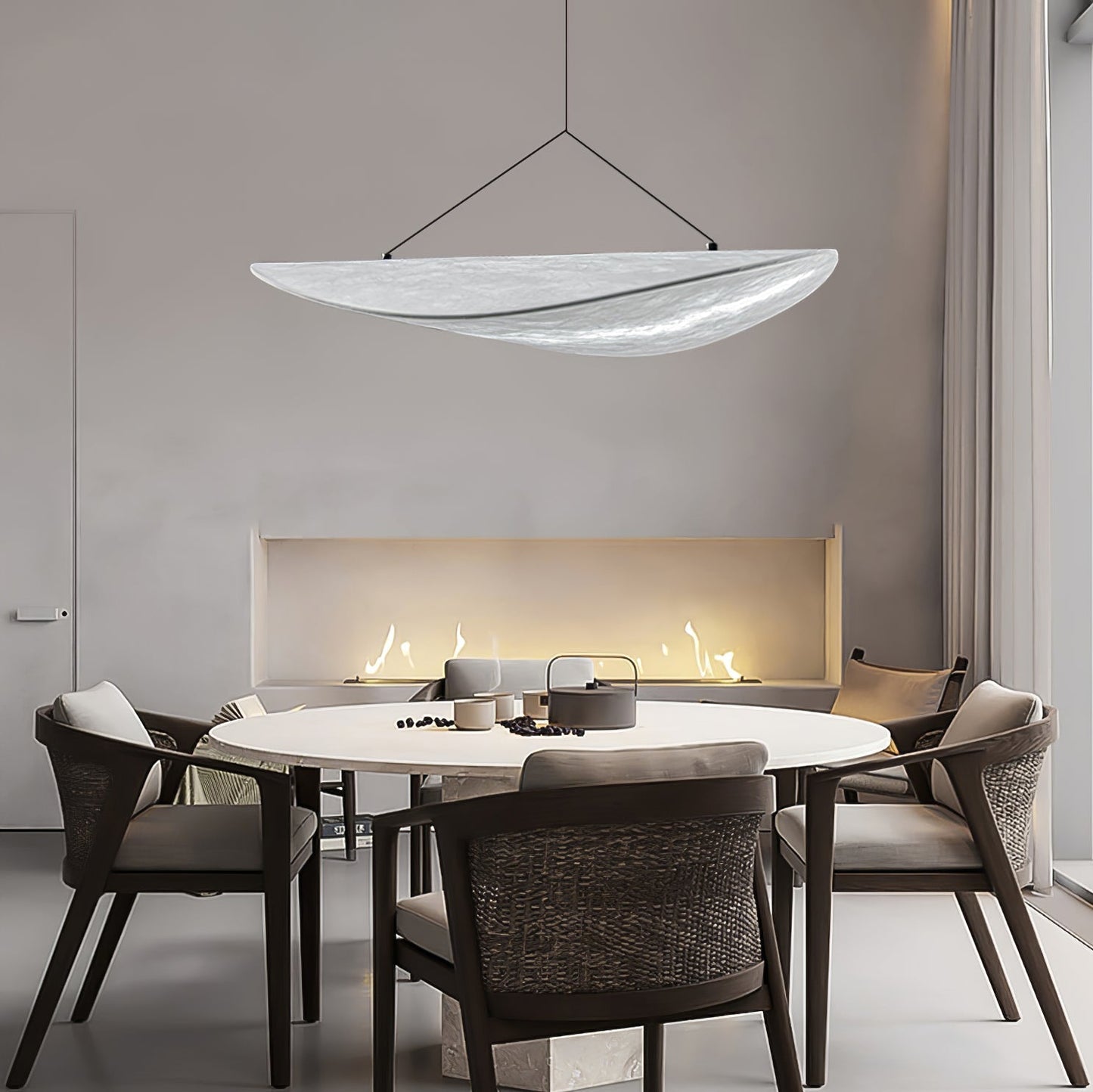 Minimalist Soft Shade Pendant Lights With Diffused Glow