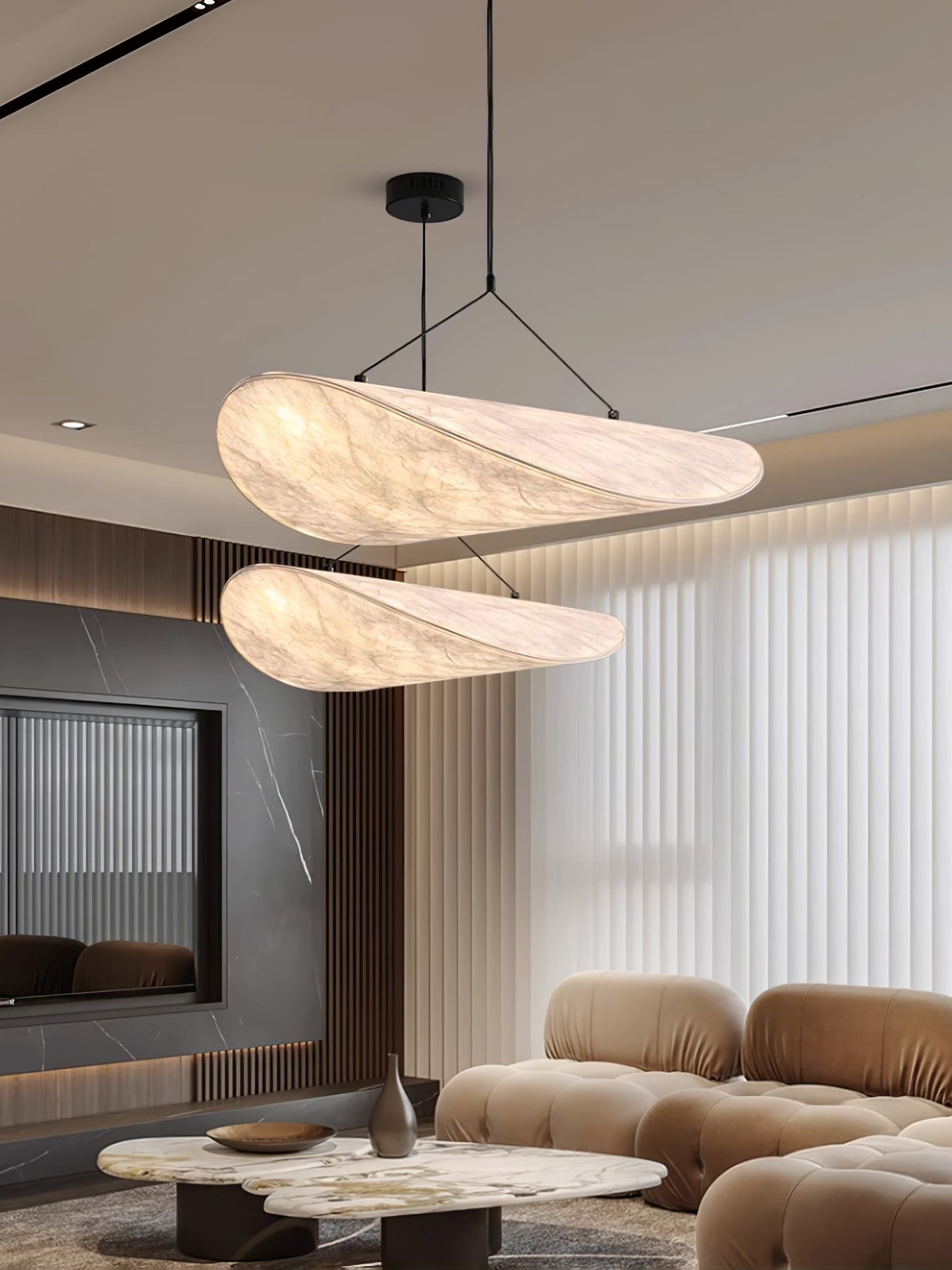Minimalist Soft Shade Pendant Lights With Diffused Glow