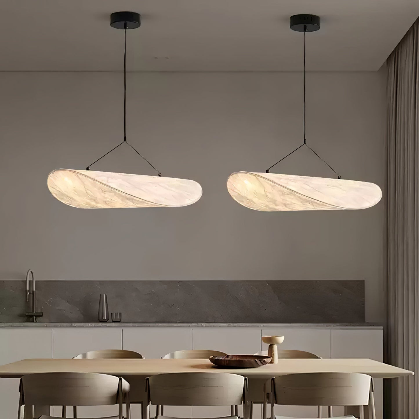 Minimalist Soft Shade Pendant Lights With Diffused Glow