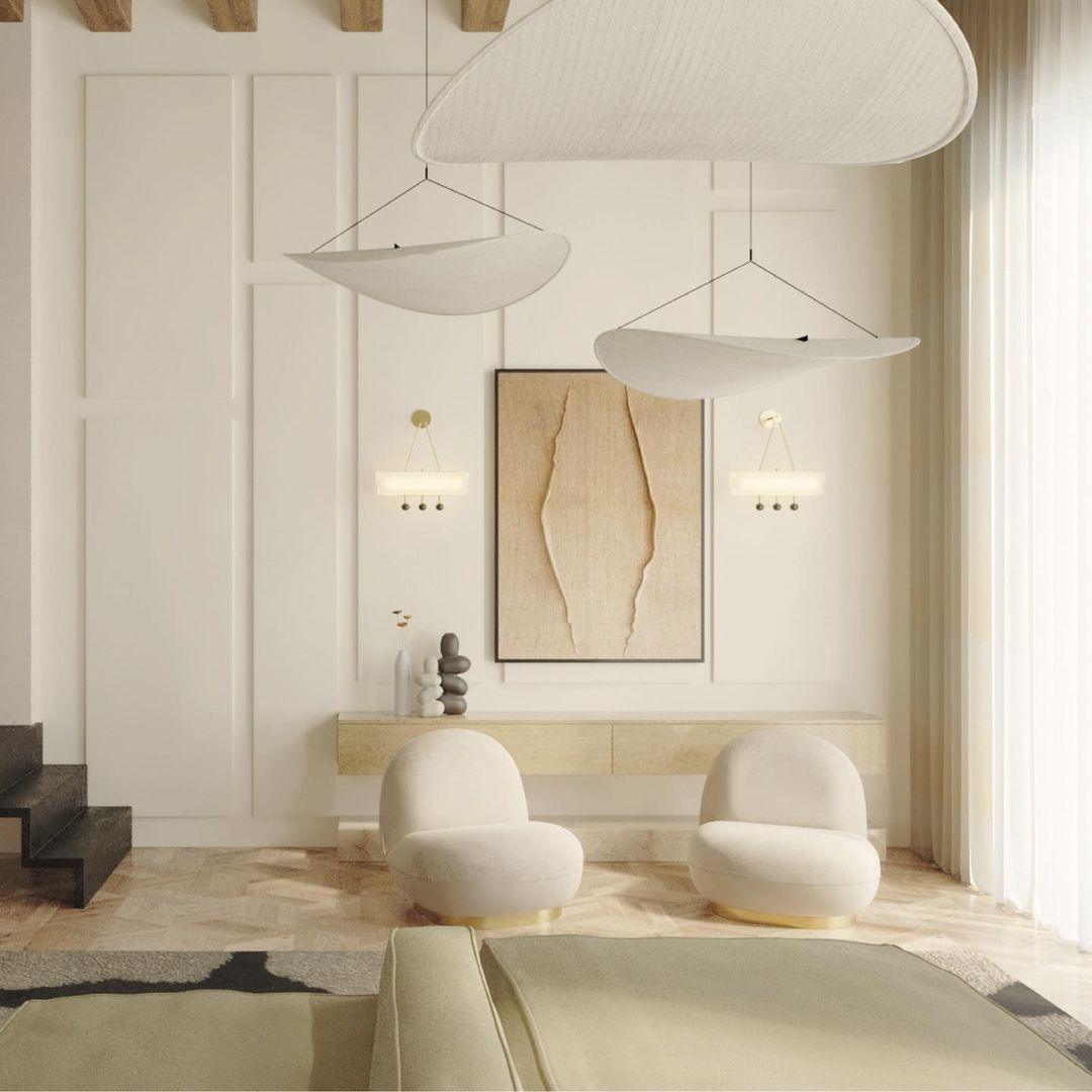 Minimalist Soft Shade Pendant Lights With Diffused Glow