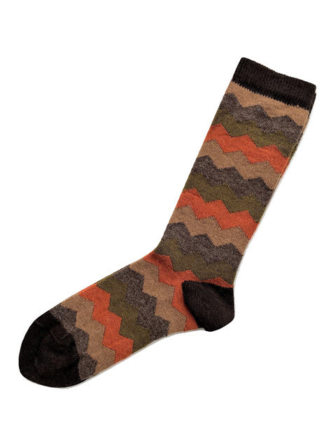 Alpaca Blend Mountain Stripe Socks
