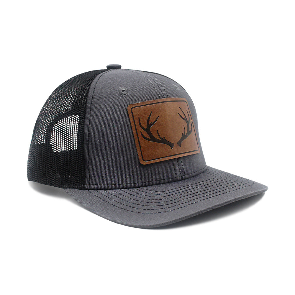 The Antler Patch Farm Series Hat | Unisex Trucker Mesh Baseball Cap | Outdoor Sun Hat