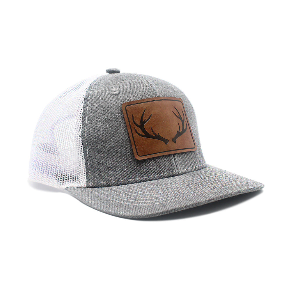The Antler Patch Farm Series Hat | Unisex Trucker Mesh Baseball Cap | Outdoor Sun Hat