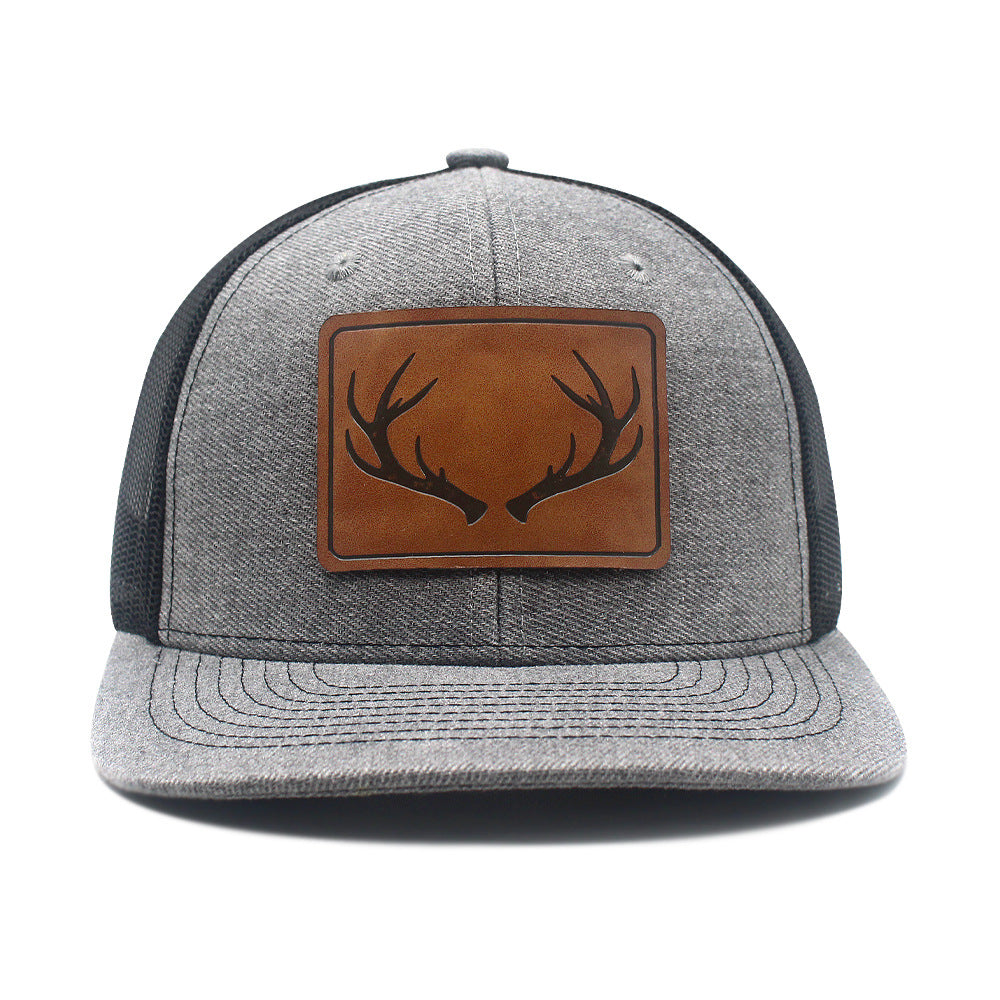 The Antler Patch Farm Series Hat | Unisex Trucker Mesh Baseball Cap | Outdoor Sun Hat