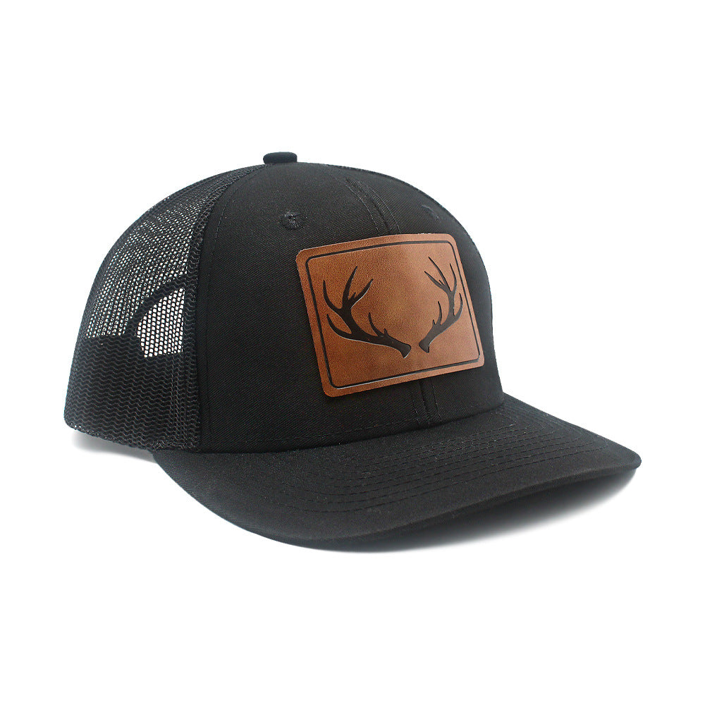 The Antler Patch Farm Series Hat | Unisex Trucker Mesh Baseball Cap | Outdoor Sun Hat