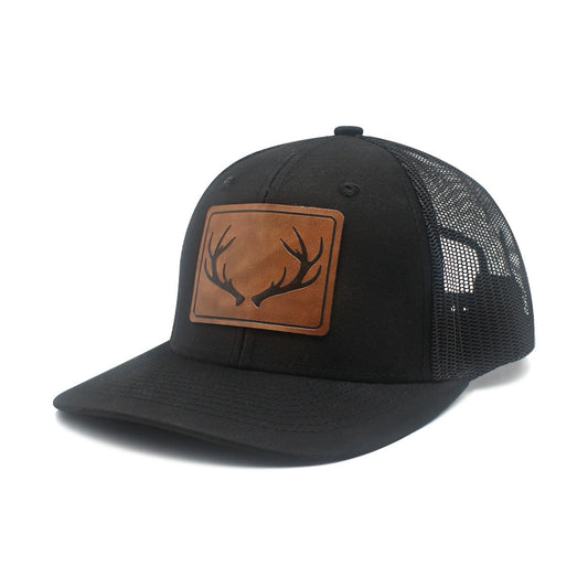 The Antler Patch Farm Series Hat | Unisex Trucker Mesh Baseball Cap | Outdoor Sun Hat