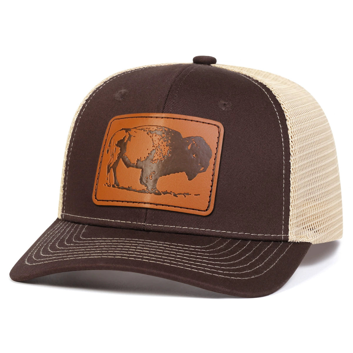 The Wild Mustang: Nature-Inspired Leather Patch Hat | Unisex Outdoor Baseball Cap