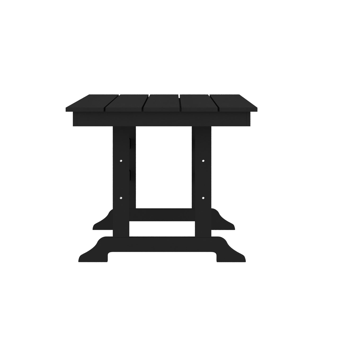 Tolleson Commercial 7 Piece Adirondack Dining Set with 72" Rectangle Indoor/Outdoor Recycled HDPE Table and 6 Chairs with Cupholders