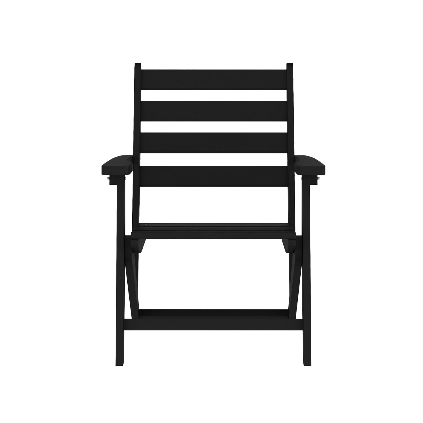 Tolleson Commercial Grade Adirondack Dining Chair with Fold Out Cup Holder, Weather Resistant Recycled HDPE Adirondack Chair