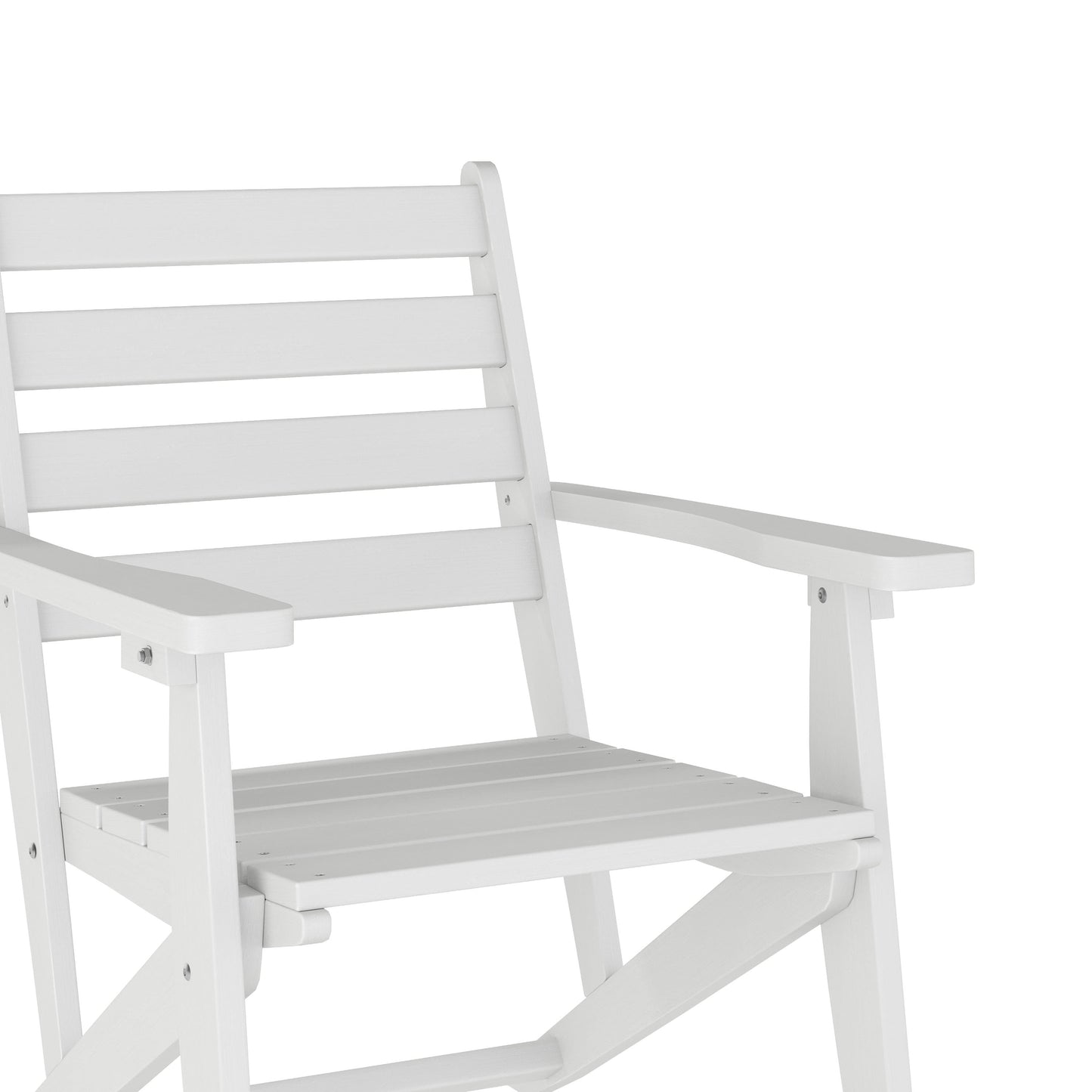 Tolleson Commercial Grade Adirondack Dining Chair with Fold Out Cup Holder, Weather Resistant Recycled HDPE Adirondack Chair