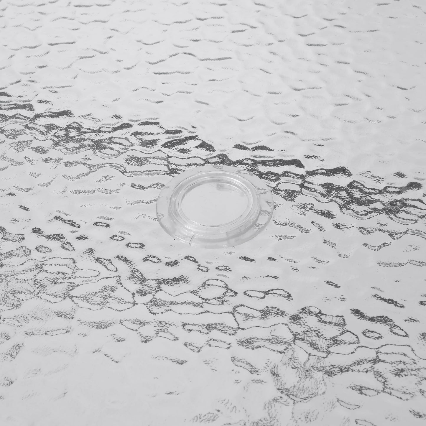 Tory Commercial Grade Patio Table with Tempered Glass Top with Umbrella Hole and Steel Tube Frame