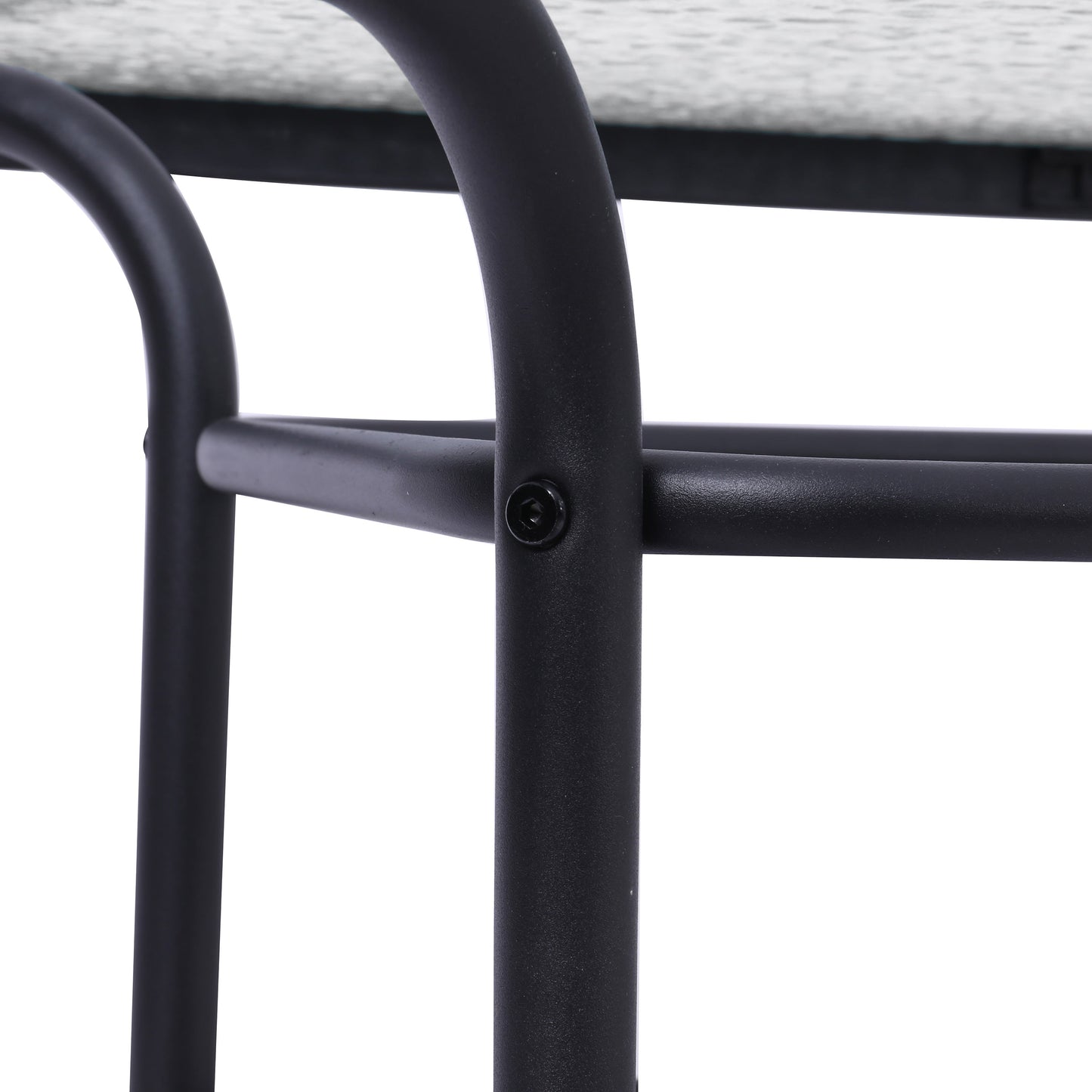 Tory Commercial Grade Patio Table with Tempered Glass Top with Umbrella Hole and Steel Tube Frame