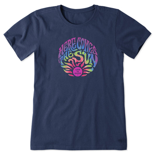 Women's Tie Dye Here Comes the Sun Short Sleeve Tee - 131312