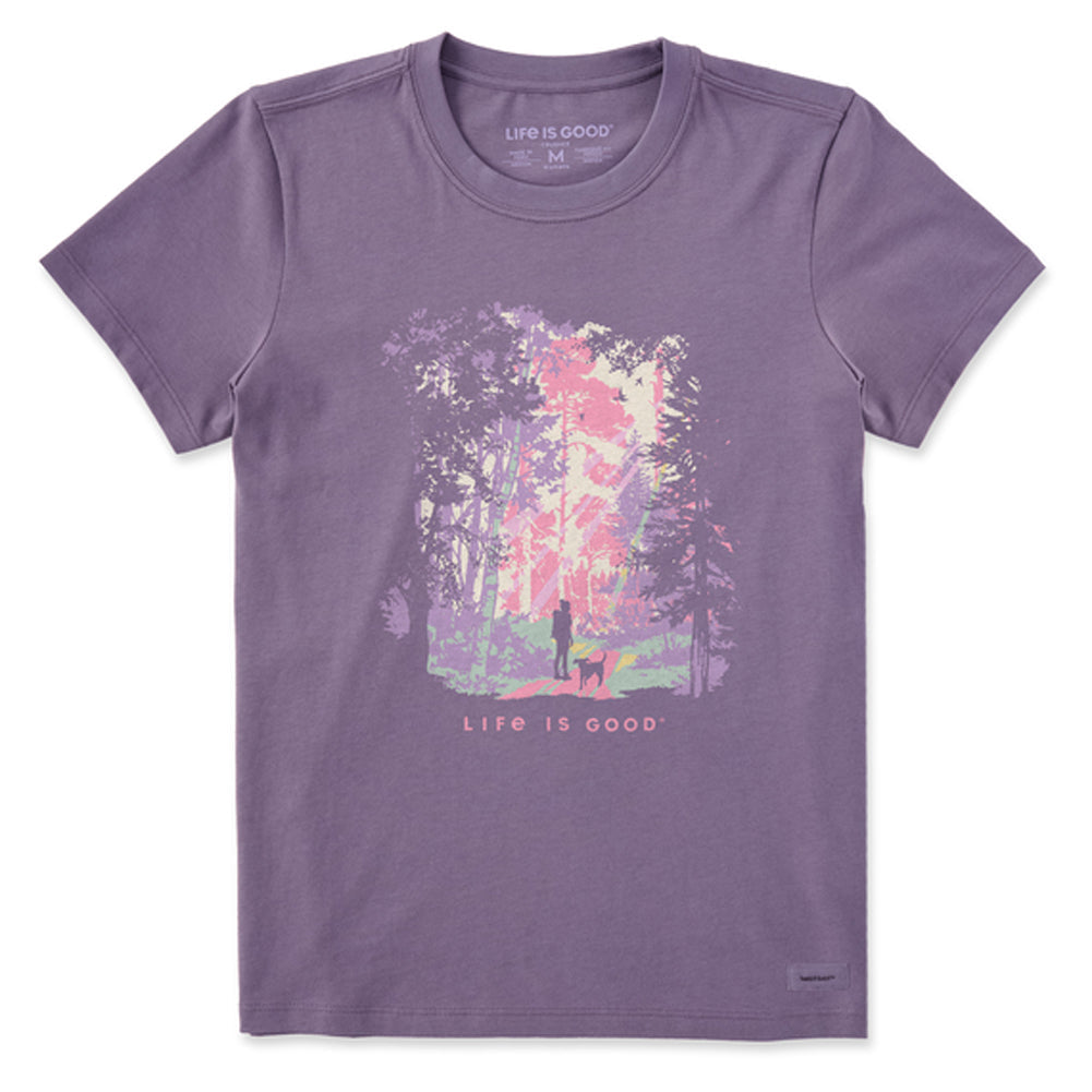 Women's Hiker with Sunbeams in the Woods Crusher Tee - 129124