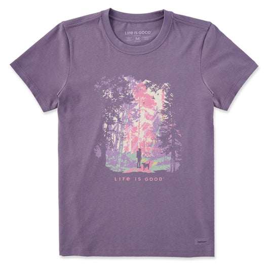 Women's Hiker with Sunbeams in the Woods Crusher Tee - 129124