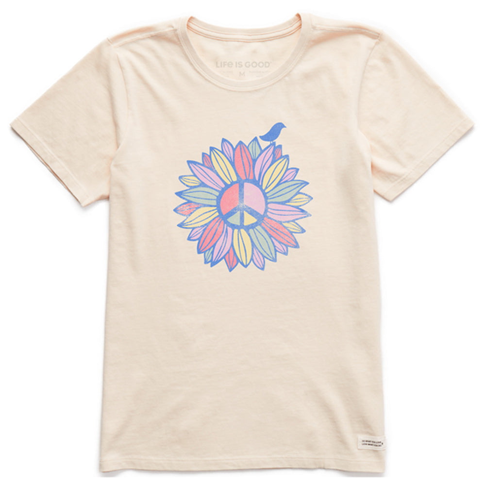Women's Peace Sign Flower Crusher Tee - 129141