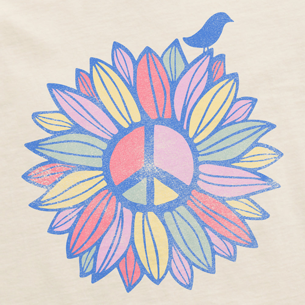 Women's Peace Sign Flower Crusher Tee - 129141