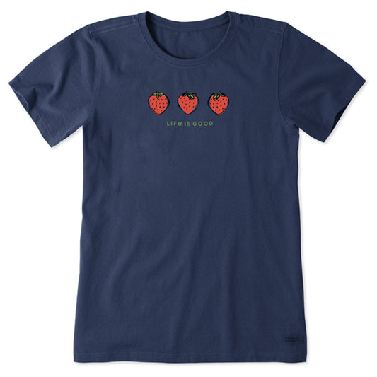 Women's Three Strawberries Crusher Tee - 129145