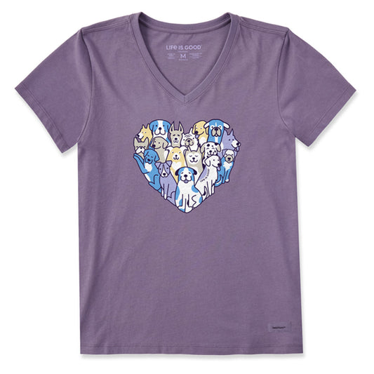 Women's Heart of Dogs Short Sleeve Vee - 129206