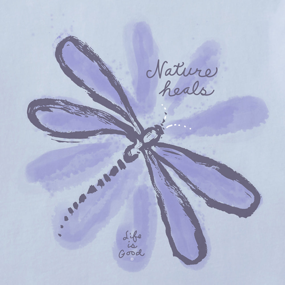 Nature Heals Dragonfly L/S Crusher-LITE Hooded Tee - Glacier Blue - 129302