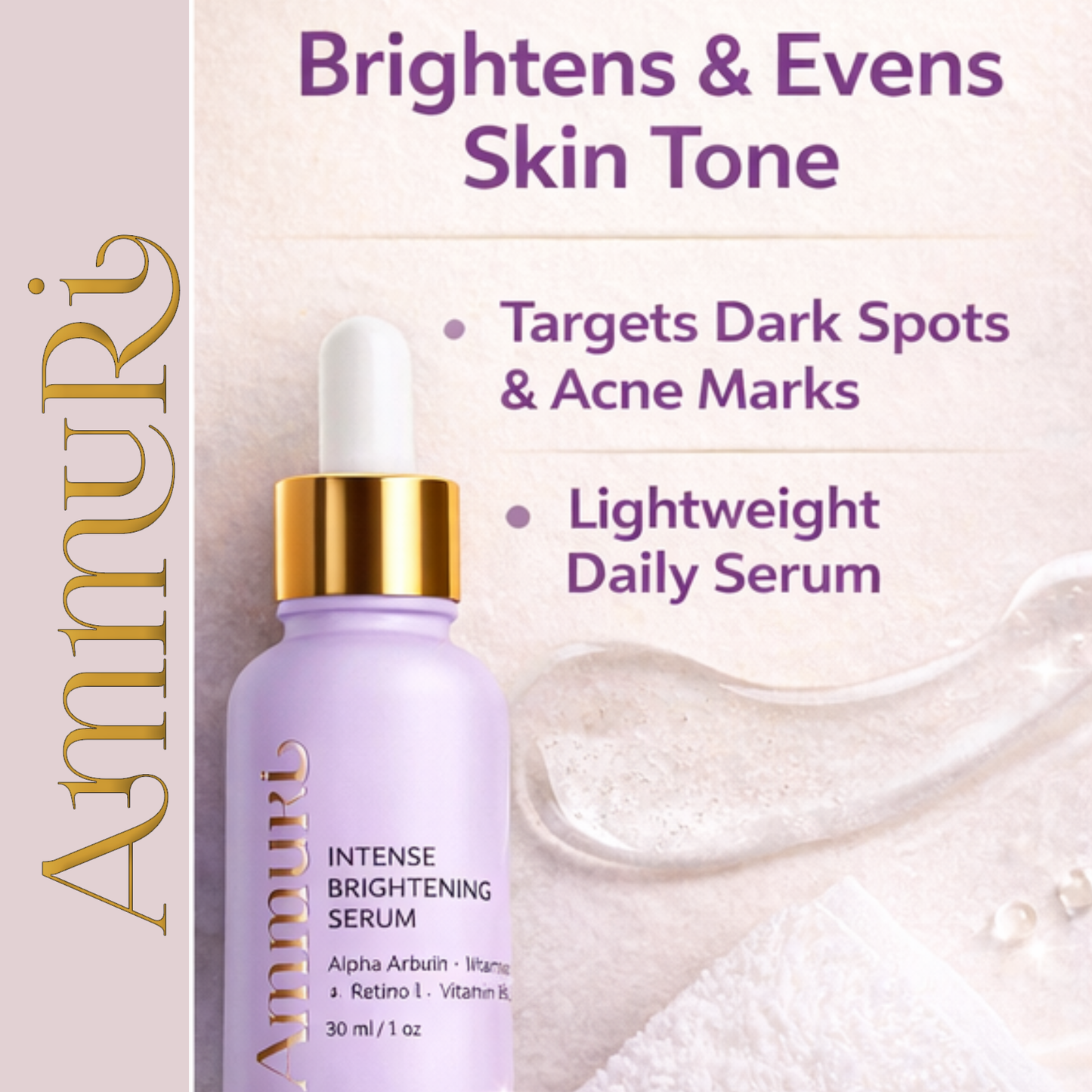Ammuri Intense Skin Brightening Serum – Dark Spot & Radiance Treatment 30ml