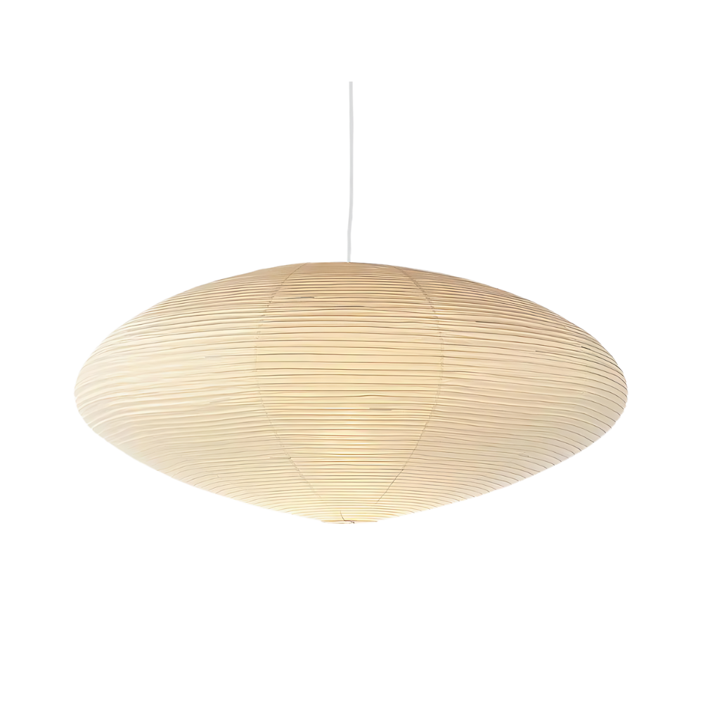 Japandi Paper Pendant Light With Xuan Paper Shade