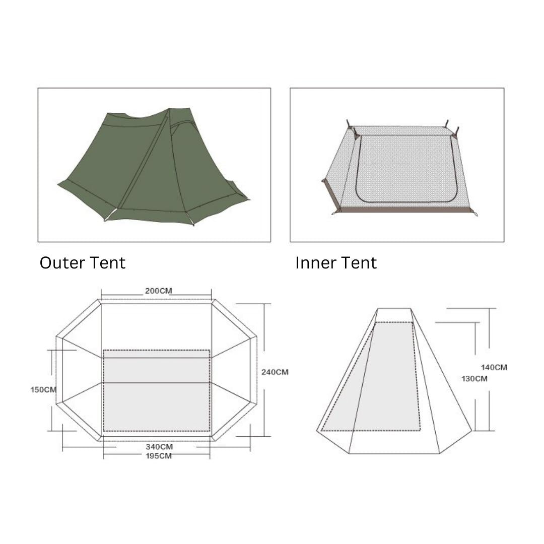 Vidalido BC Tent for 1-2 Person
