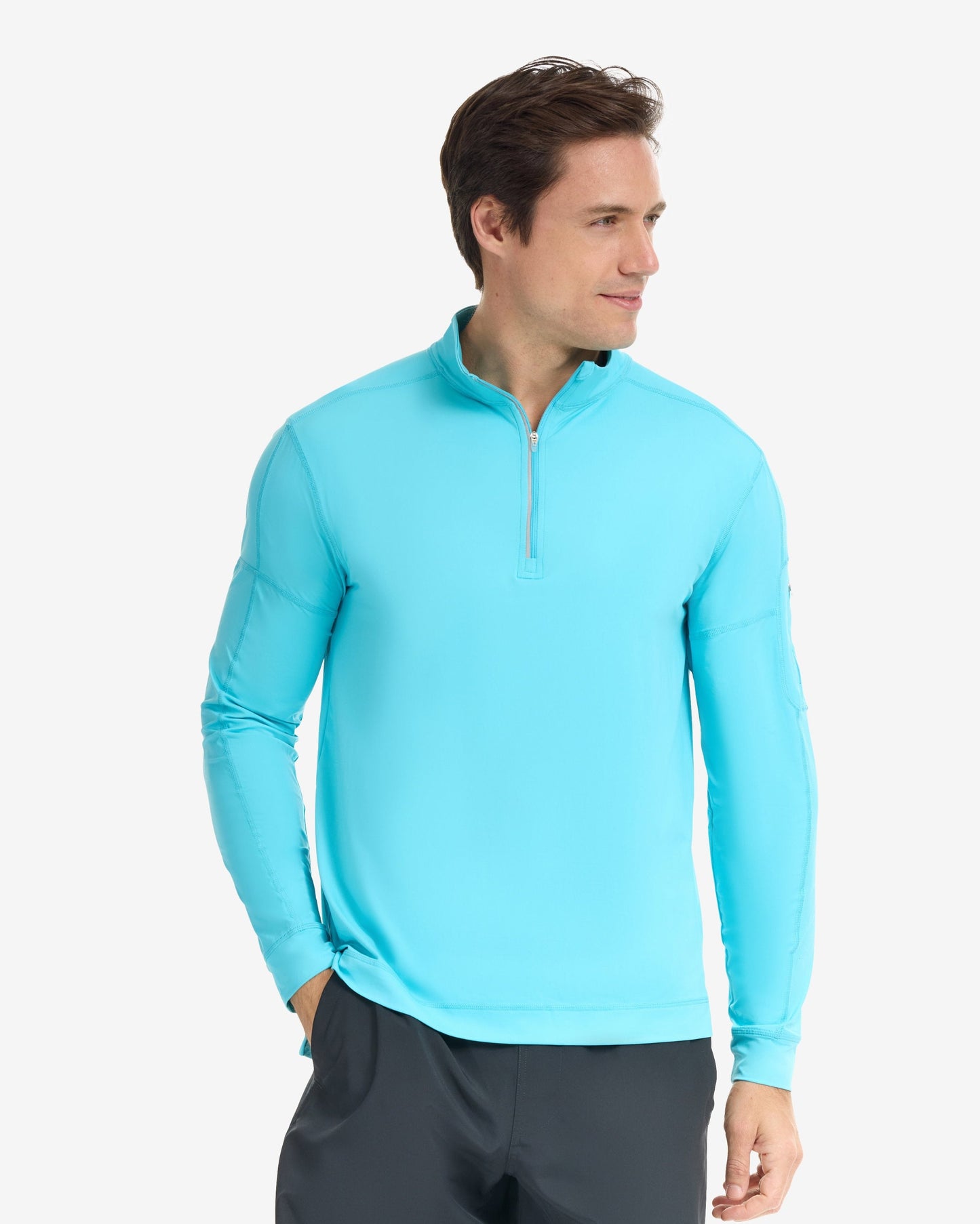 MEN'S MOCK ZIP TOP (12001)