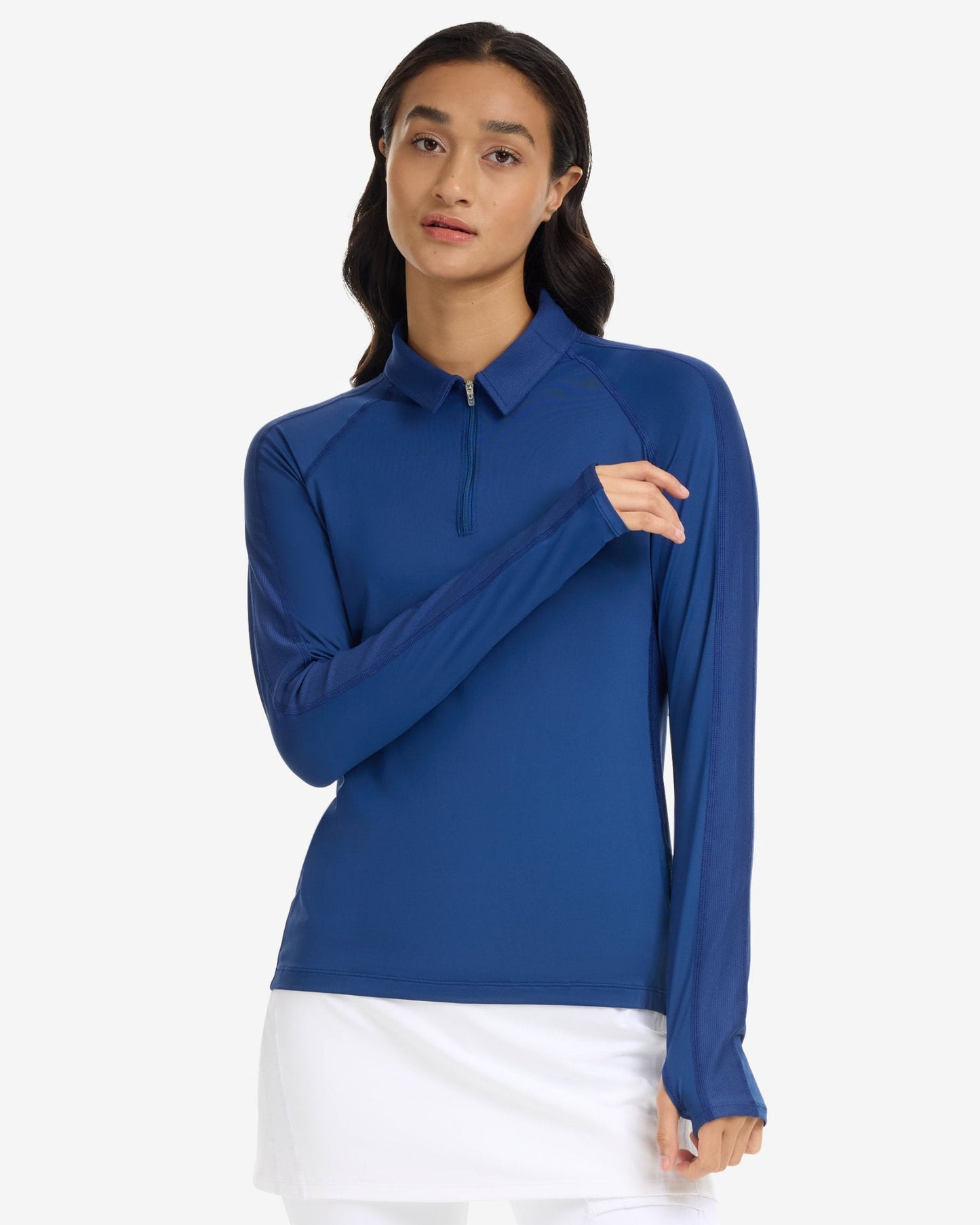 WOMEN'S QUARTER ZIP POLO (8003)