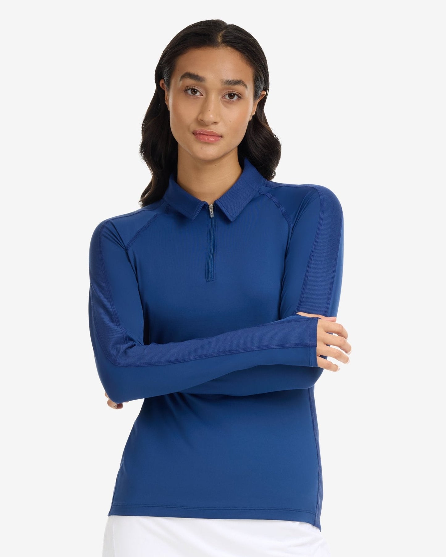 WOMEN'S QUARTER ZIP POLO (8003)