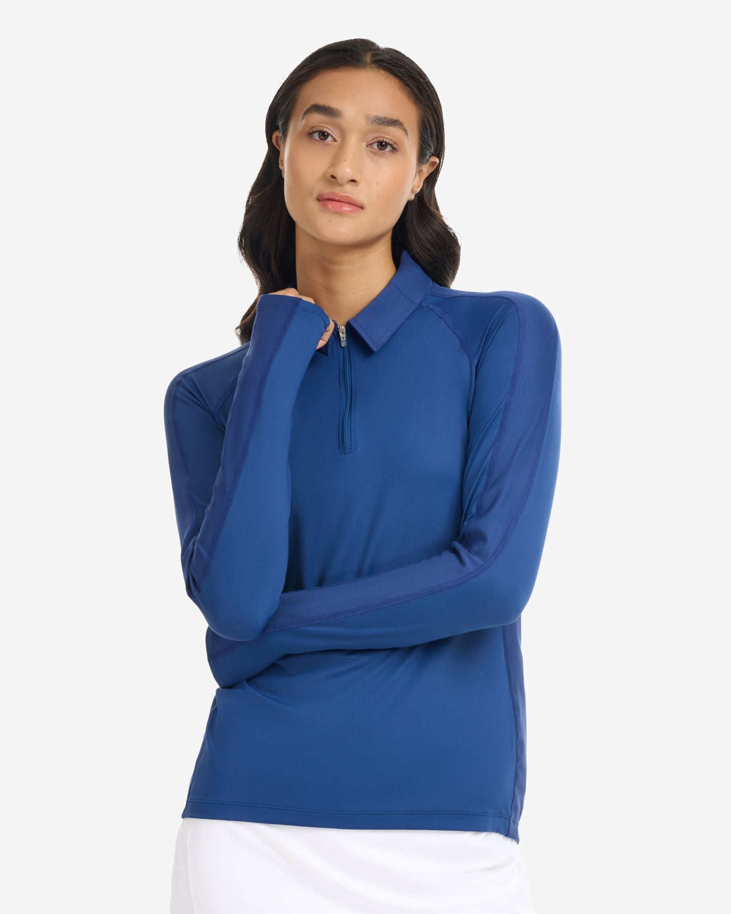WOMEN'S QUARTER ZIP POLO (8003)