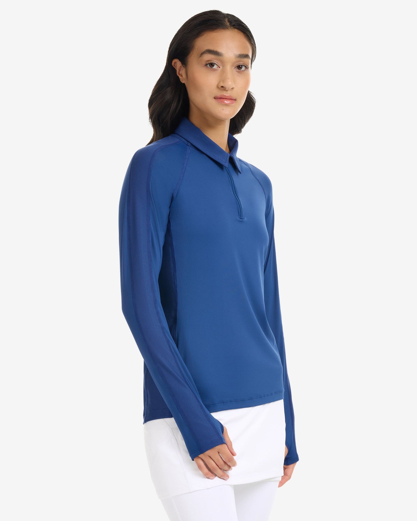 WOMEN'S QUARTER ZIP POLO (8003)