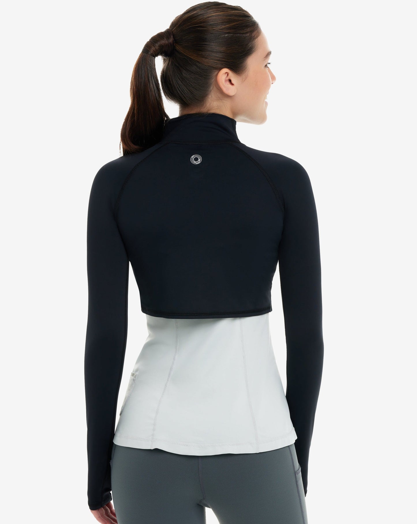 WOMEN'S FULL ZIP CROP TOP (4010)