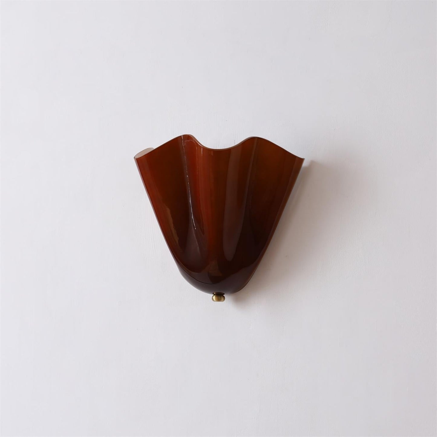 Glass Wall Light Sconce With Fan Shaped Shade