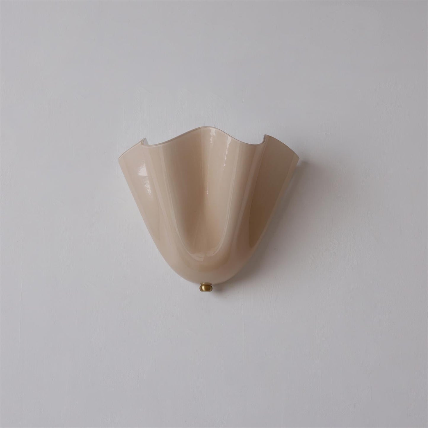 Glass Wall Light Sconce With Fan Shaped Shade