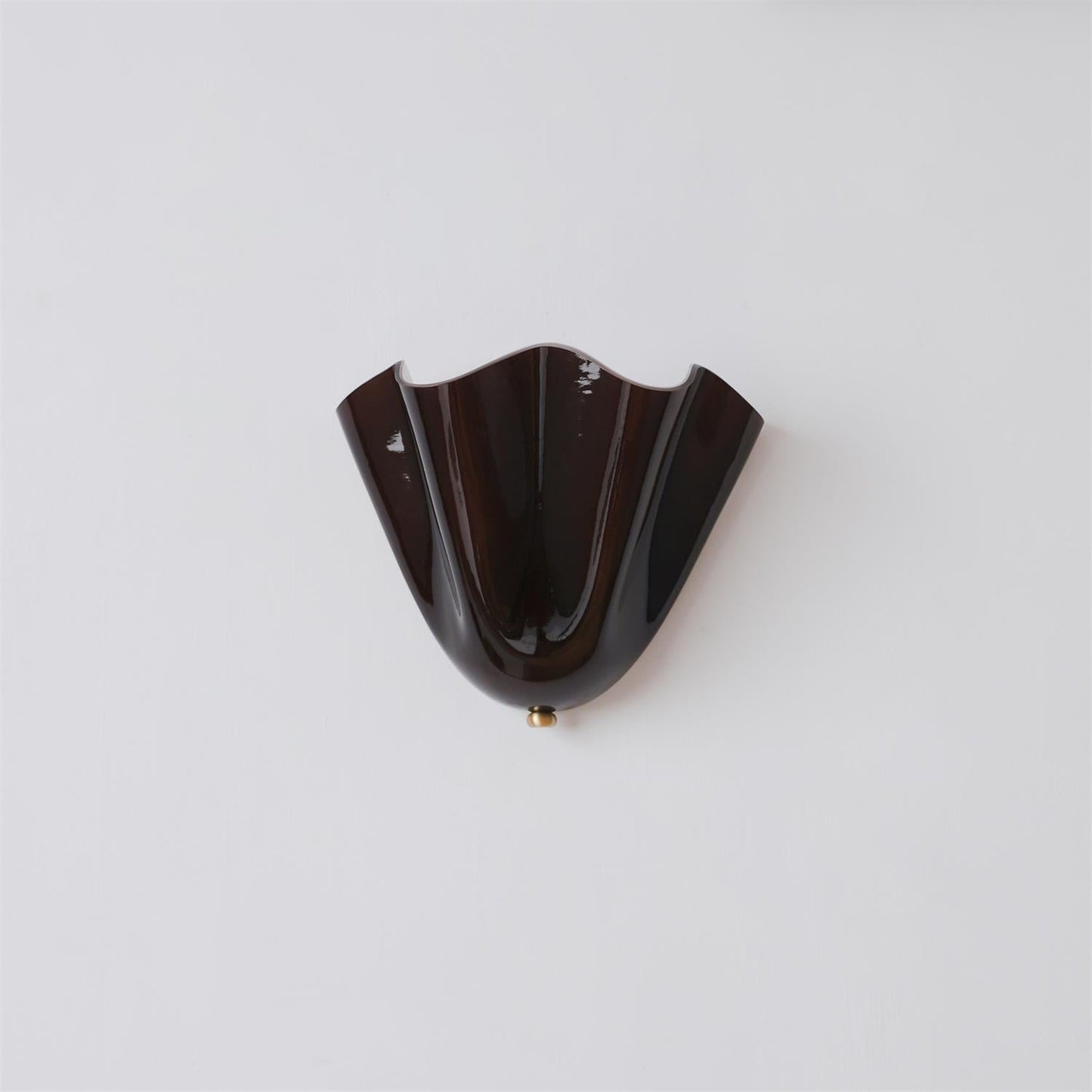 Glass Wall Light Sconce With Fan Shaped Shade