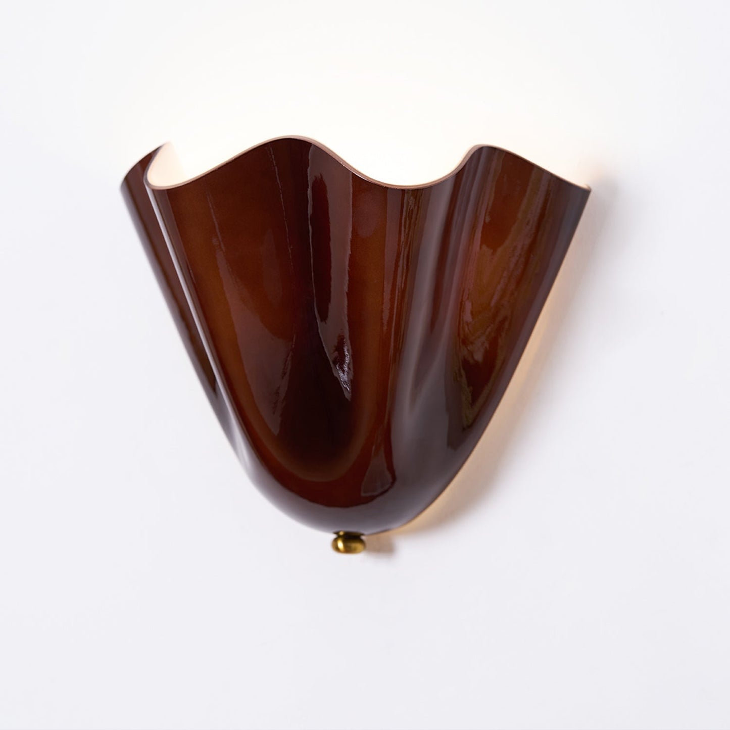 Glass Wall Light Sconce With Fan Shaped Shade