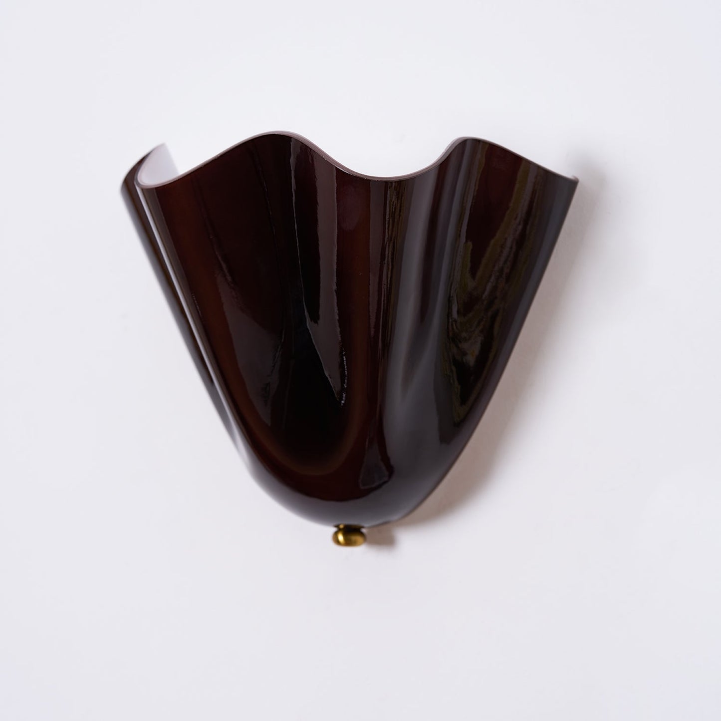 Glass Wall Light Sconce With Fan Shaped Shade