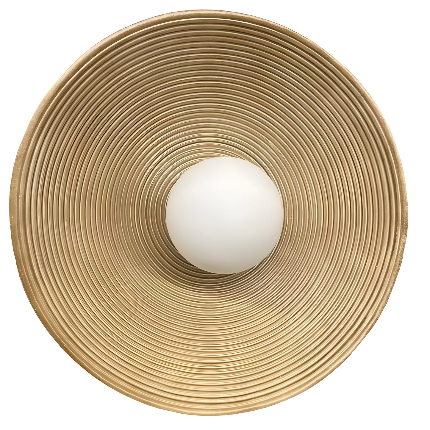 Retro Ceramic Disc Wall Light With Center Globe