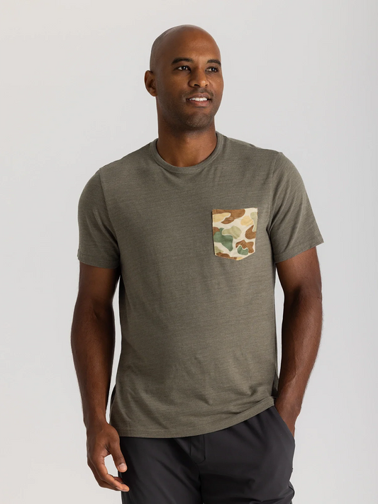 Vintage Camo Pocket Tee - Heather Fatigue