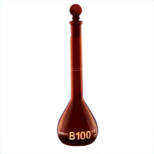 Volumetric Flask Amber Glass Borosil