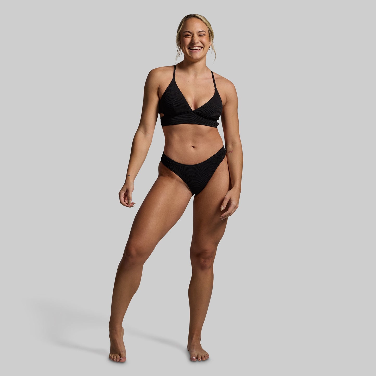 Harbor Crinkle Bikini Bottom (Black)