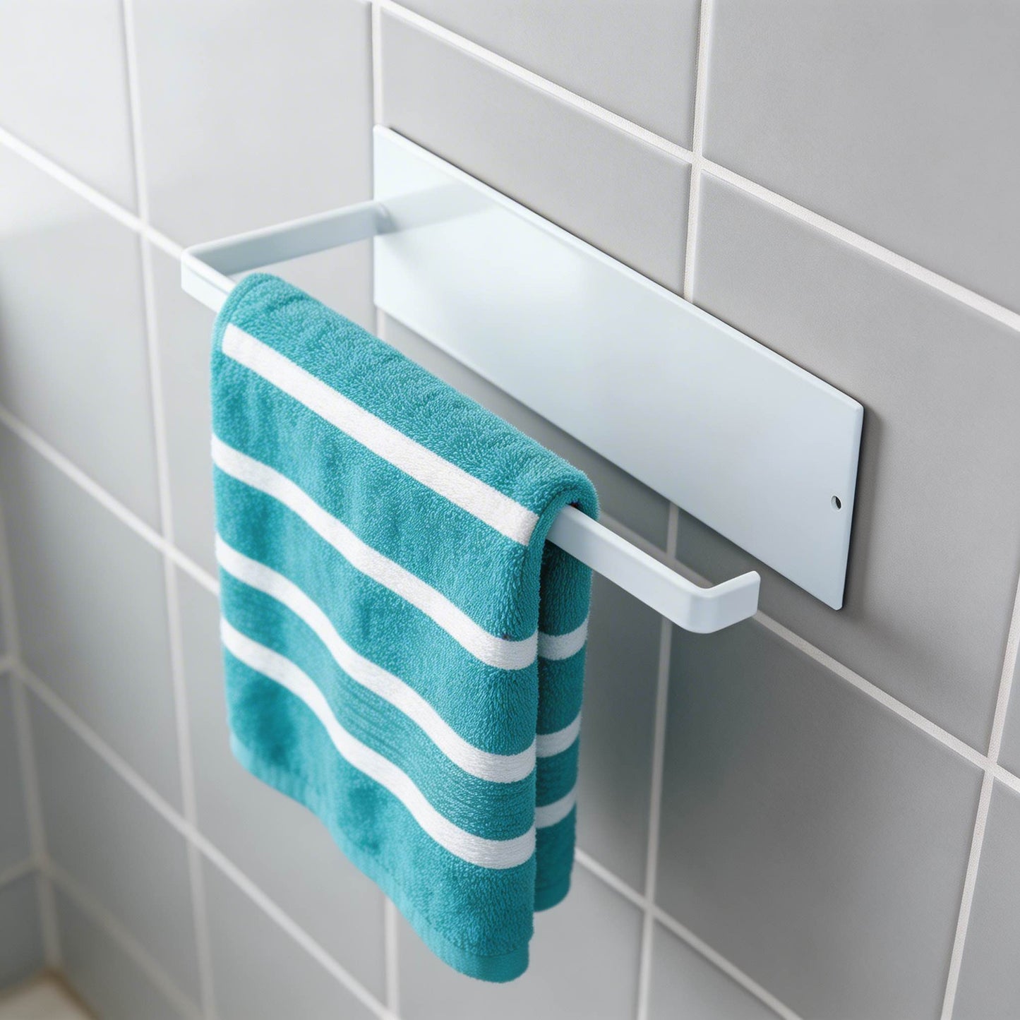 Wall Mounted Paper Towel Holder No Drill Adhesive Storage Rack