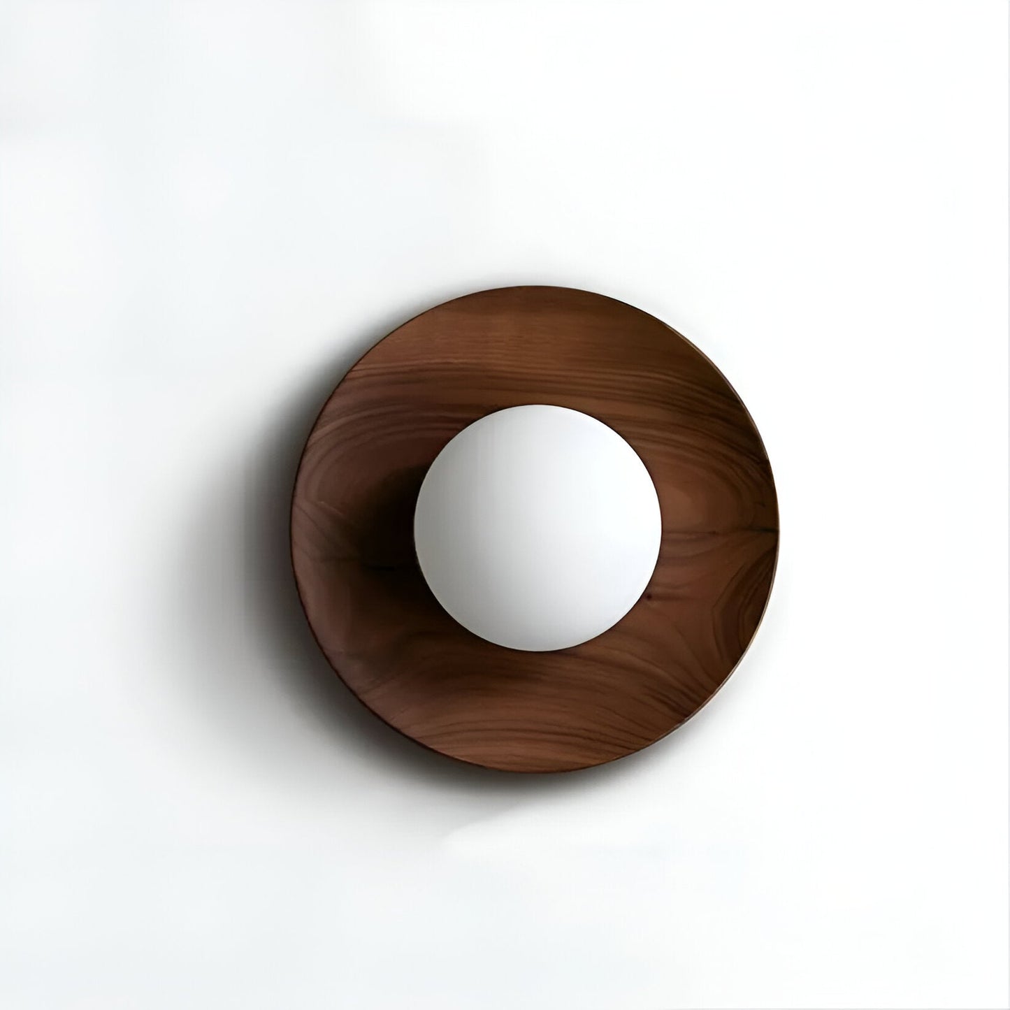 Nordic Natural Wood Wall Light LED Light With Globe Shade